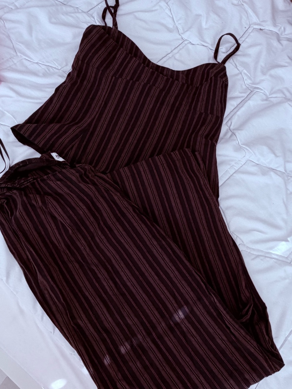 Princess Polly Black & Brown Striped Wide-Leg Jumpsuit - Picture 3 of 6